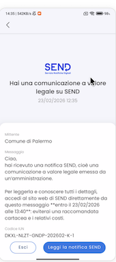 Descrizione notifica PSP