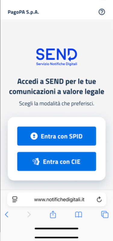 Accesso Portale SEND