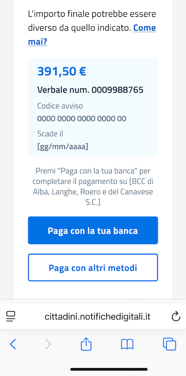 Dettaglio Notifica - seconda parte