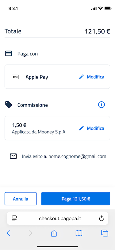 Effettua Pagamento